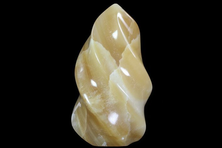 Polished, Brown Calcite Flame #74647